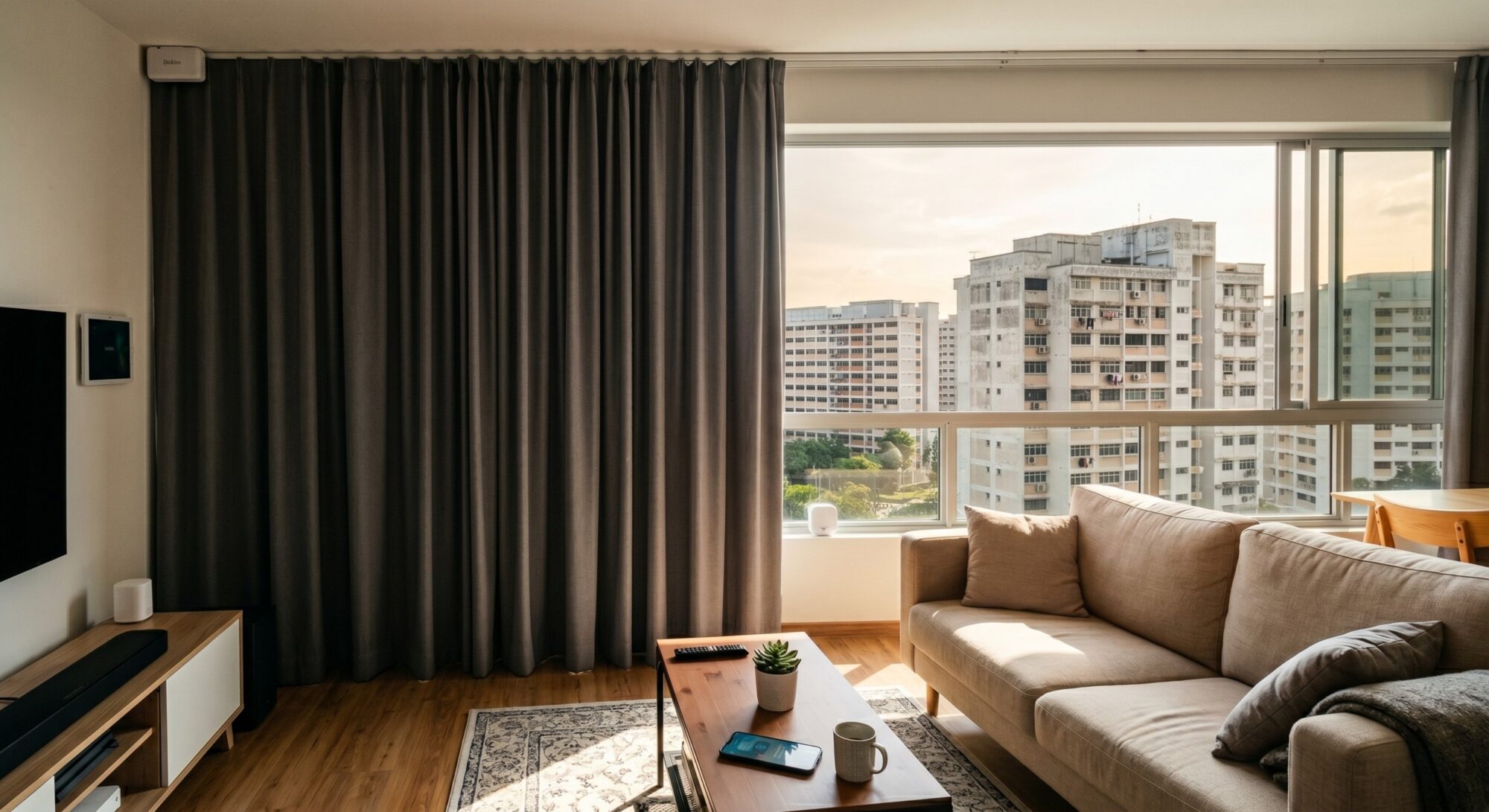 HDB Motorise Curtain