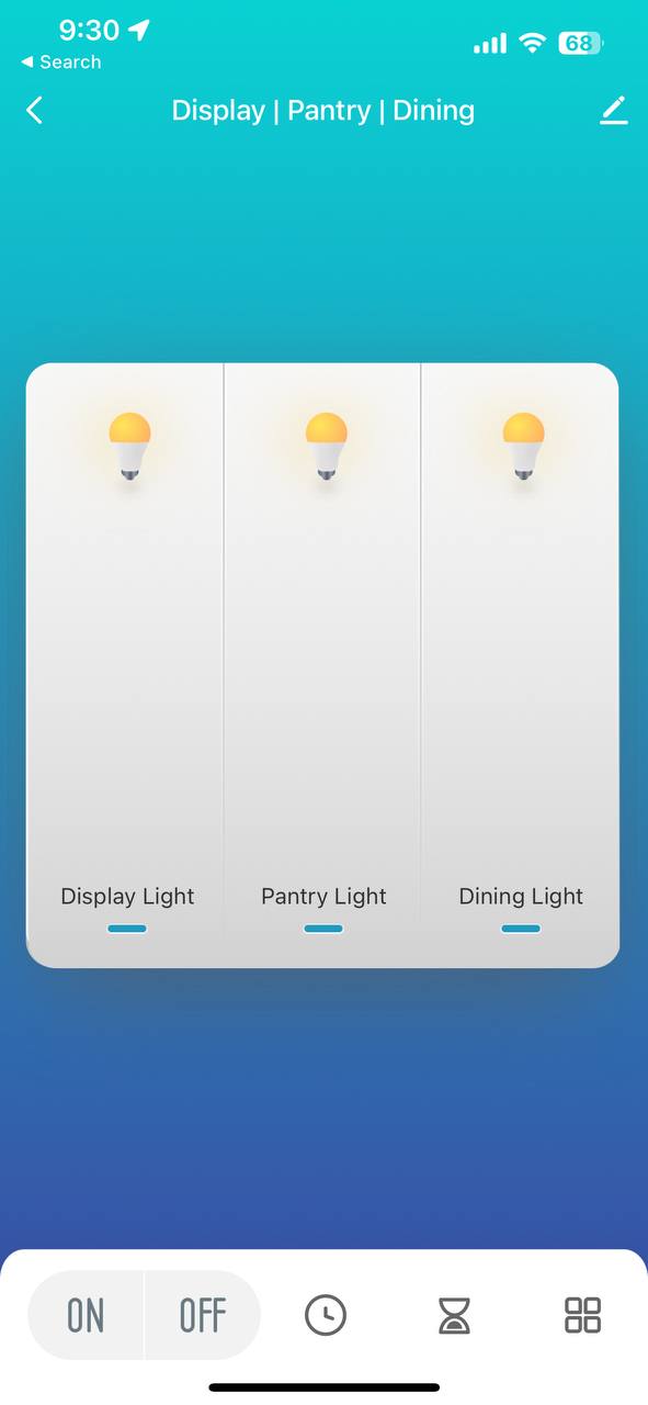 Koble App Interface | Light Control
